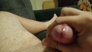 Throbbing edge session with little pre-cum, no finish