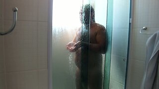 I taking shower and masturbating