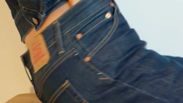 Sexy boy masturbating in Levi's 516 jeans