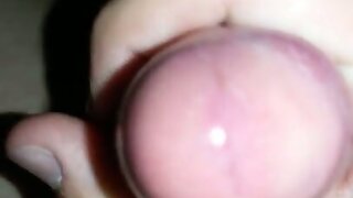 Condom fun, cum in condom playing with 6 inch cock
