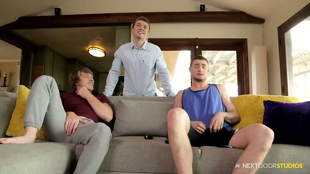 NextDoorBuddies Dirty Step-Brother Joins In Threesome Fun