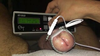 Cockhead estim electro with slow motion cumshot