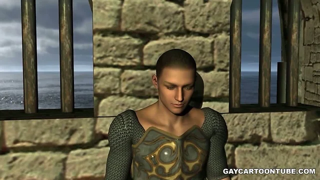 3D gladiator hunk gets fucked anally