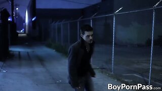 Vamp preys for his victim in the alley