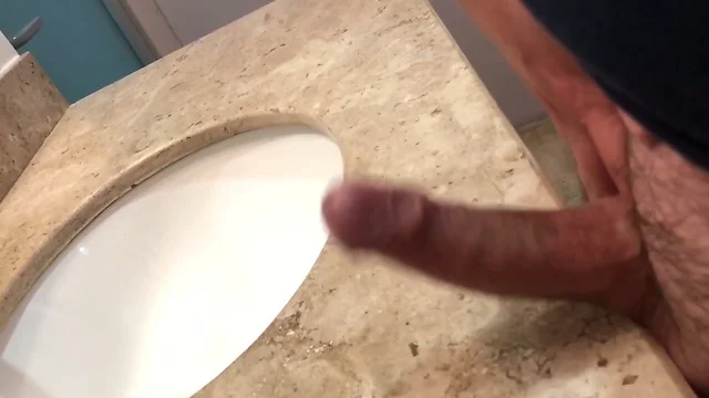 Dick play with cum