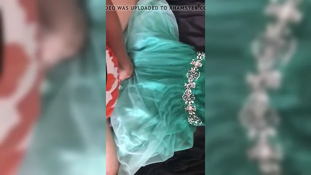 Nice dress fucked cum wearing her bikini and dress
