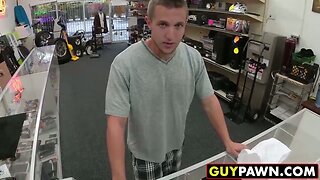 Fit blonde dude gets his tight ass rammed by a big dick