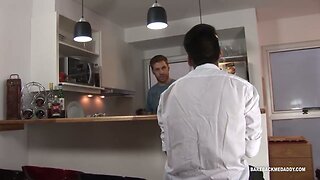 Alejo & Andres: Daddy-Barebacking in the Kitchen!