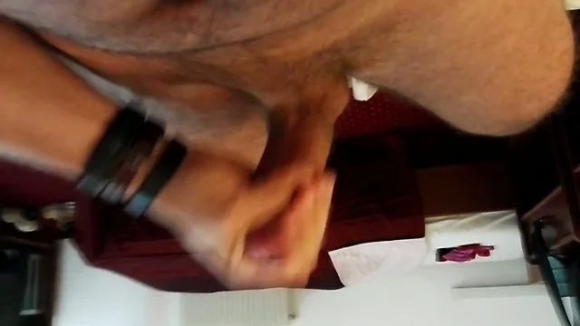 Wanking my cock - Home made video in a hotel room.