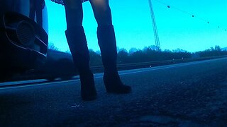 Lenda Black by the highway