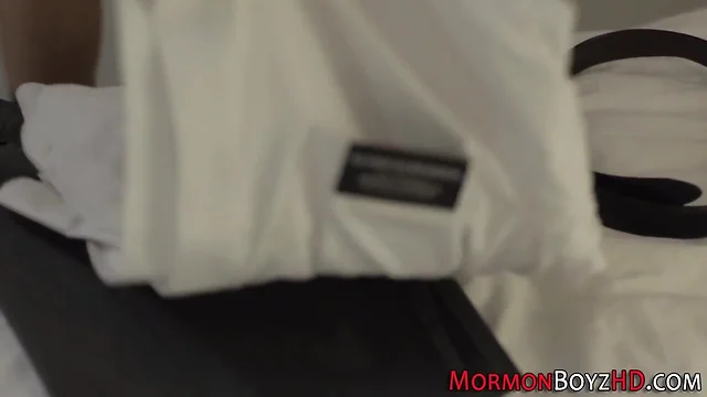 Mormon twink solo tugging