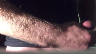 Jerking my big white cock for edging cumshot relief