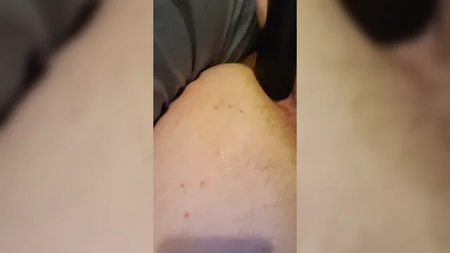 Thick black cock toy bubble butt