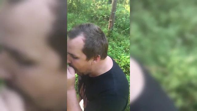 Blowjob in the woods.