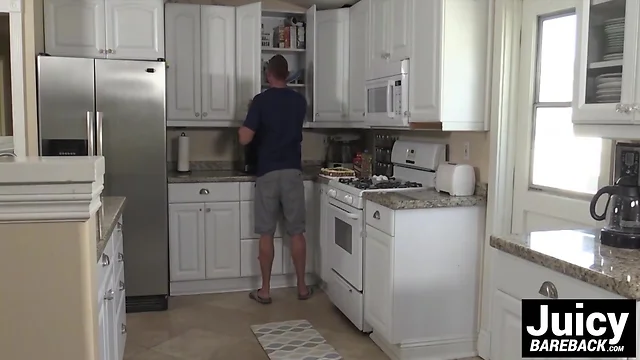 The intruder enters both the house and the ass of the owner