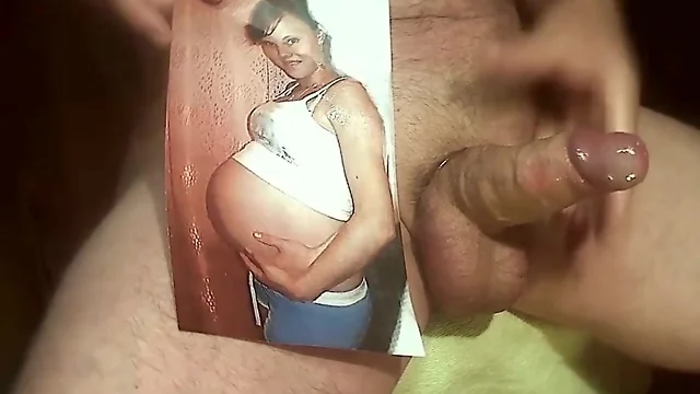 Tribute for kingcomedor - pregnant slut gets a load