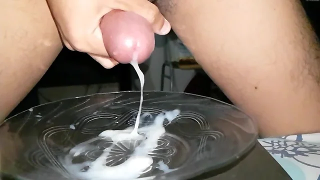 Slow Motion Cum On The Plate