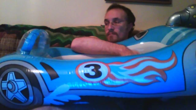 Inflatable car boat rider