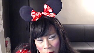 Asia Dressed as Minnie: Where`s Mickey When She Needs Him?