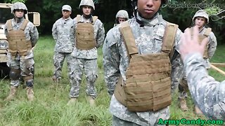 Uniformed military hunks plowing ass outdoors