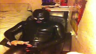 Latex Catsuit, Cumshot And Licking Up