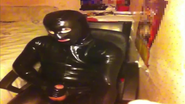 Latex Catsuit, Cumshot And Licking Up