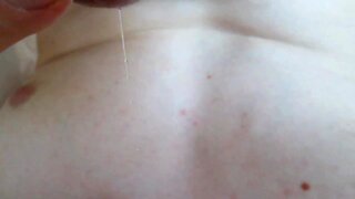 Creamy close-up cum swallowing with slo-mo!
