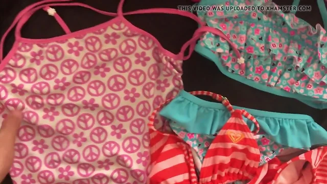 Her daughters cute bikinis used and cum on