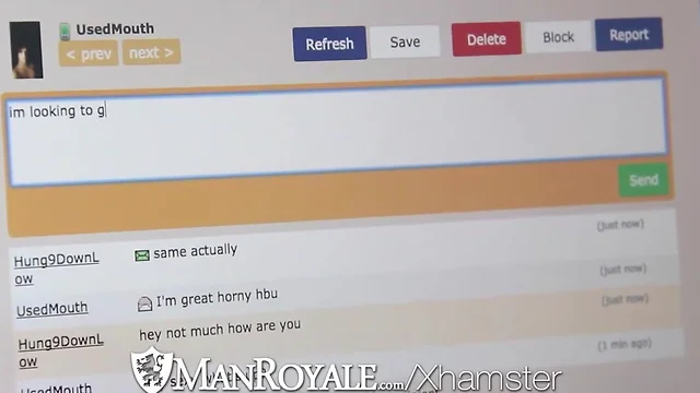 ManRoyale Guy caught masturbating online by bf