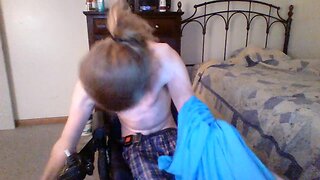 handicapped stripping NAKED