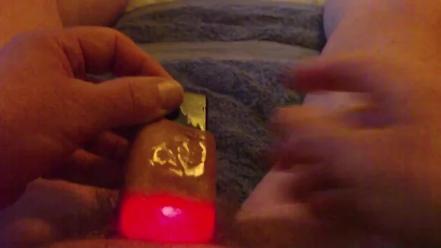 Crazy! Small torch in foreskin!