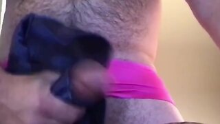 Jerking with multiple bras and satin panty