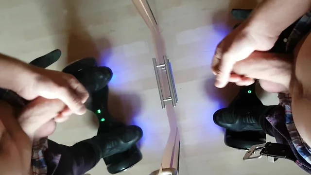 Wanking on hoverboard