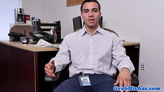Office birthday boy anal fucked before facial