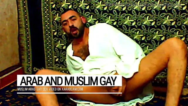 Arab gay vicious, muslim Libyan cumming on prayer carpet