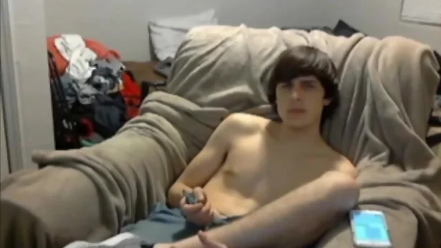 Sexy Long Hair Twink Jerks Off- Watch Part2 on GayBoysCam.com