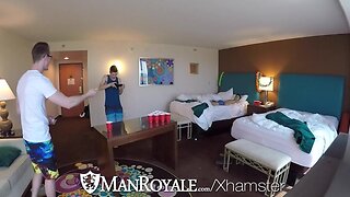 ManRoyale Vacation hotel threesome before night out
