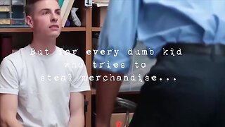 Straight boy tricked into getting fucked by mall cop