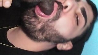Another huge facial from black cock