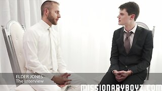 MissionaryBoyz - Older priest masturbates nervous young Mormon boy