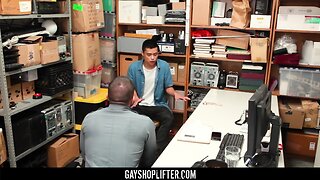 GayShoplifter - Muscle guard takes a shoplifter’s virginity