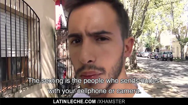 POV camera man drilling straight Latino macho lad