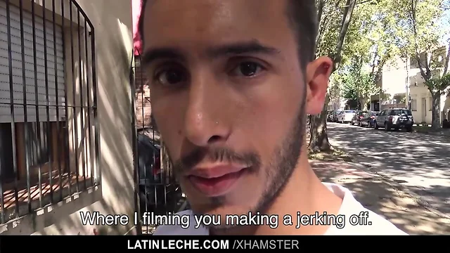 POV camera man drilling straight Latino macho lad
