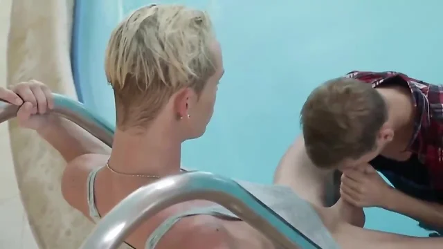 Smooth Twinks and Hot Sex: Teenagers in the Pool