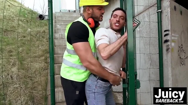 Innocent guy slapped and choked before being barebacked hard