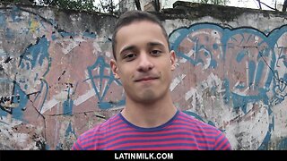 LatinMilk Two Hot Hunks Seed On A Straight Guy