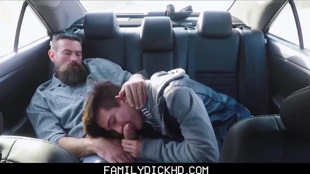 Boy Step Son And His Step Old Man Fuck In The Back Seat Of Car