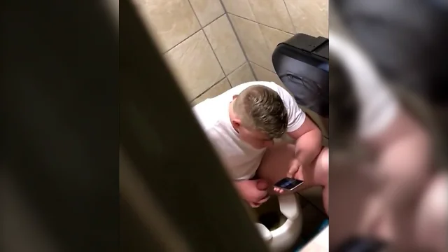 Guys wanking in the toilet cubicle spycam