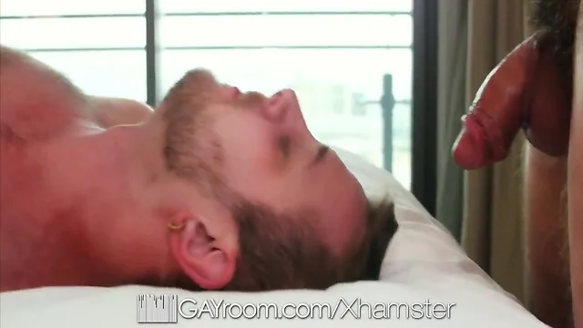 GayRoom Bearded massage oiled up butt fucking