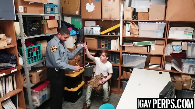 Security squad breaching thief butt in the interrogation room